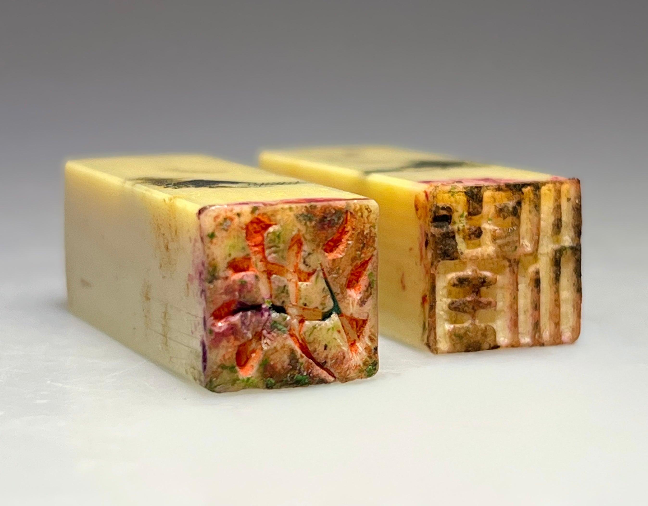Pair of Qing Dynasty Stamp Seals with Original Case