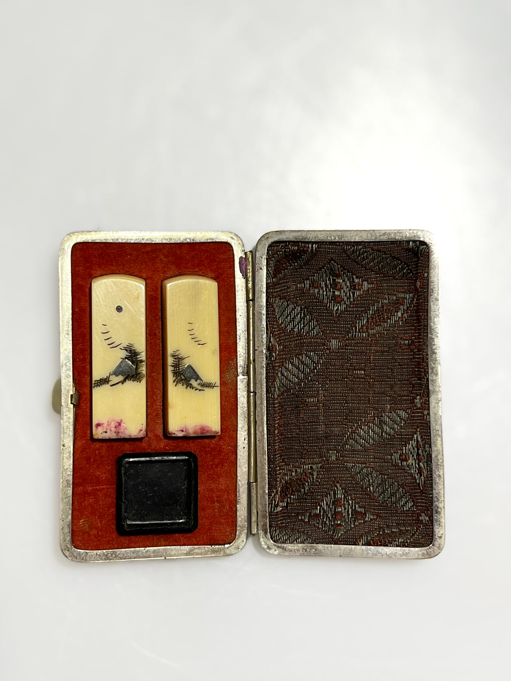 Pair of Qing Dynasty Stamp Seals with Original Case
