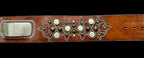 Vintage Leather Lion Collar with Brass Studs