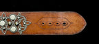 Vintage Leather Lion Collar with Brass Studs